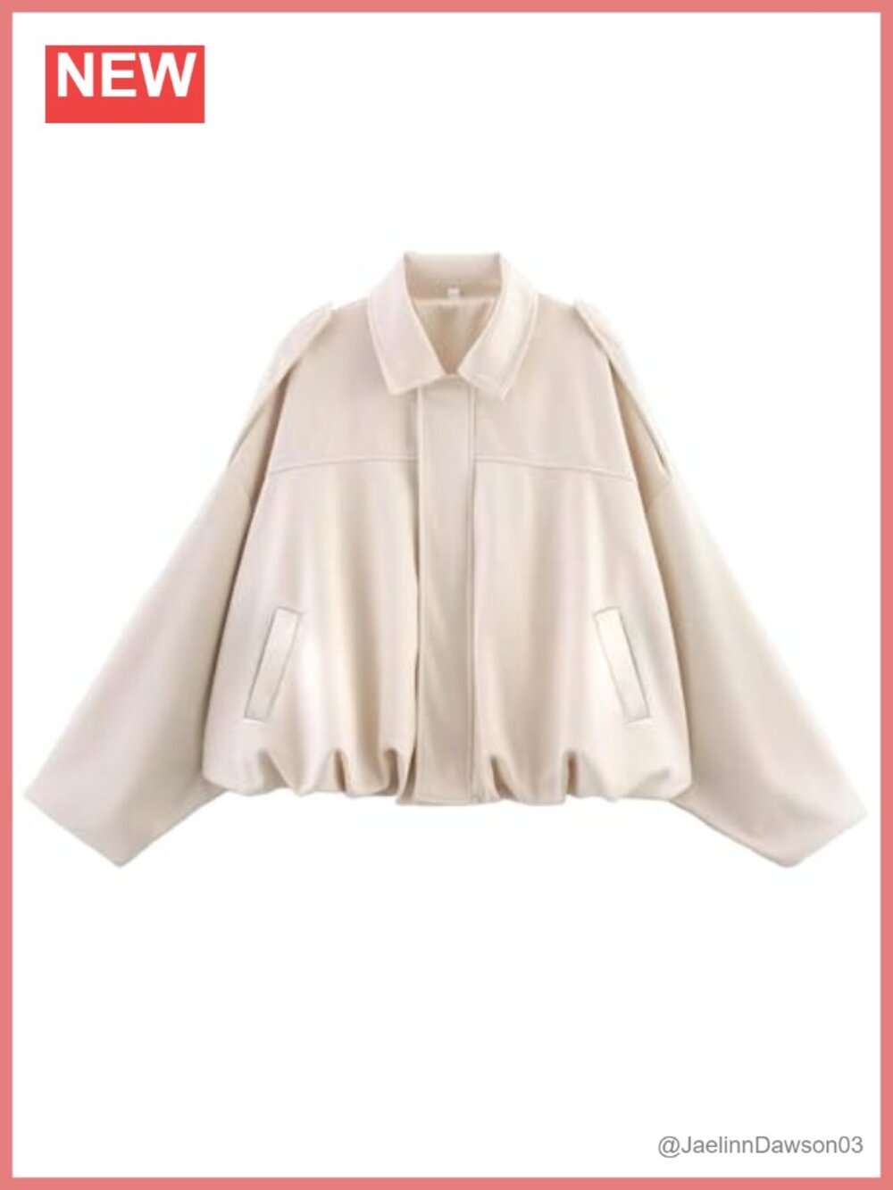 Faux Suede Bomber Jacket Oversized Cropped Coat